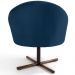 Kit 02 Poltronas Decorativas Giratória Base X Rafa D02 Veludo Azul Oxford B-304 - Lyam Decor