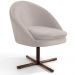 Kit 02 Poltronas Decorativas Giratória Base X Rafa D02 Veludo Bege B-309 - Lyam Decor