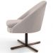 Kit 02 Poltronas Decorativas Giratória Base X Rafa D02 Veludo Bege B-309 - Lyam Decor