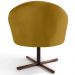 Kit 02 Poltronas Decorativas Giratória Base X Rafa D02 Veludo Mostarda B-279 - Lyam Decor