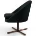 Kit 02 Poltronas Decorativas Giratória Base X Rafa D02 Veludo Preto B-300 - Lyam Decor