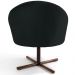 Kit 02 Poltronas Decorativas Giratória Base X Rafa D02 Veludo Preto B-300 - Lyam Decor