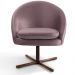 Kit 02 Poltronas Decorativas Giratória Base X Rafa D02 Veludo Rosê B-305 - Lyam Decor