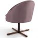 Kit 02 Poltronas Decorativas Giratória Base X Rafa D02 Veludo Rosê B-305 - Lyam Decor