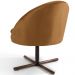 Kit 02 Poltronas Decorativas Giratória Base X Rafa D02 Veludo Telha B-262 - Lyam Decor