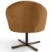 Kit 02 Poltronas Decorativas Giratória Base X Rafa D02 Veludo Telha B-262 - Lyam Decor