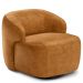 Kit 02 Poltronas Decorativas Giratória Orgânica Sala Living Barolo L06 Couríssimo Whisky - Lyam Decor