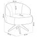 Kit 02 Poltronas Decorativas Giratória Orgânica Sala Living Zadok L06 Couro Cinza Claro - Lyam Decor