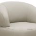 Kit 02 Poltronas Decorativas Giratória Orgânica Sala Living Zadok L06 Couro Cinza Claro - Lyam Decor