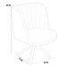 Kit 02 Poltronas Decorativas Munique D02 Base Giratória de Madeira Linho Chumbo C-465 - Lyam Decor