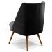 Kit 02 Poltronas Decorativas Pérsia Pés Palito D02 Veludo Cinza C-317 Corano Preto B-97 - Lyam Decor
