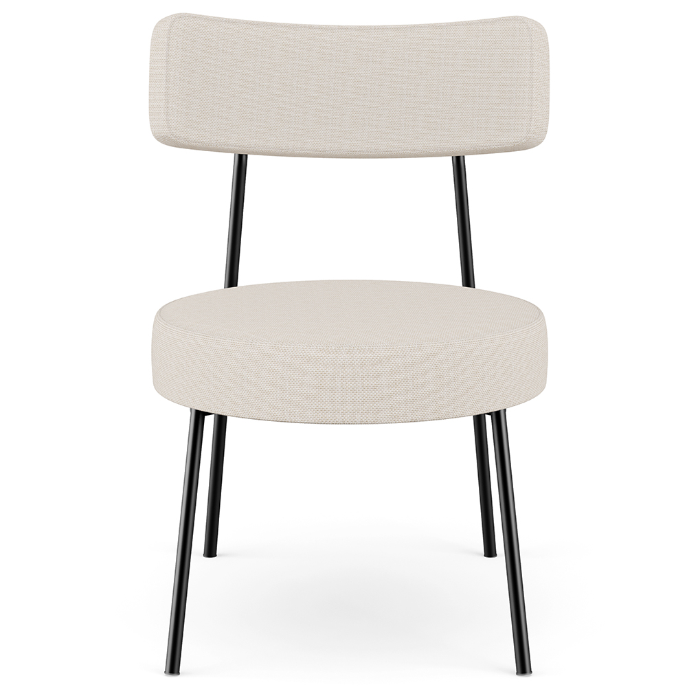 Kit 02 Poltronas Decorativas Para Sala De Estar Base Fixa Londres F01 Linho Bege - Lyam Decor