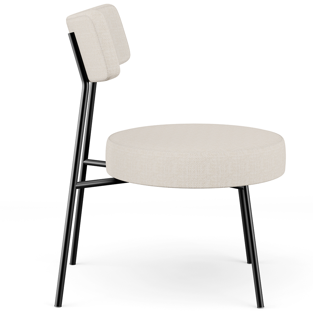 Kit 02 Poltronas Decorativas Para Sala De Estar Base Fixa Londres F01 Linho Bege - Lyam Decor