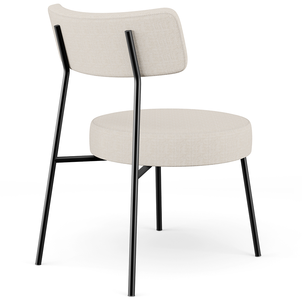 Kit 02 Poltronas Decorativas Para Sala De Estar Base Fixa Londres F01 Linho Bege - Lyam Decor
