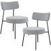 Kit 02 Poltronas Decorativas Para Sala De Estar Base Fixa Londres L02 Bouclê Cinza - Lyam