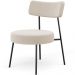 Kit 02 Poltronas Decorativas Para Sala De Estar Base Fixa Londres L02 Bouclê Creme - Lyam
