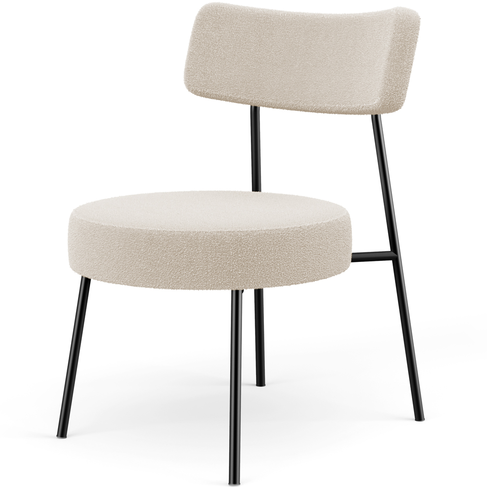 Kit 02 Poltronas Decorativas Para Sala De Estar Base Fixa Londres L02 Bouclê Creme - Lyam