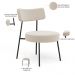 Kit 02 Poltronas Decorativas Para Sala De Estar Base Fixa Londres L02 Bouclê Creme - Lyam
