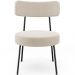 Kit 02 Poltronas Decorativas Para Sala De Estar Base Fixa Londres L02 Bouclê Creme - Lyam