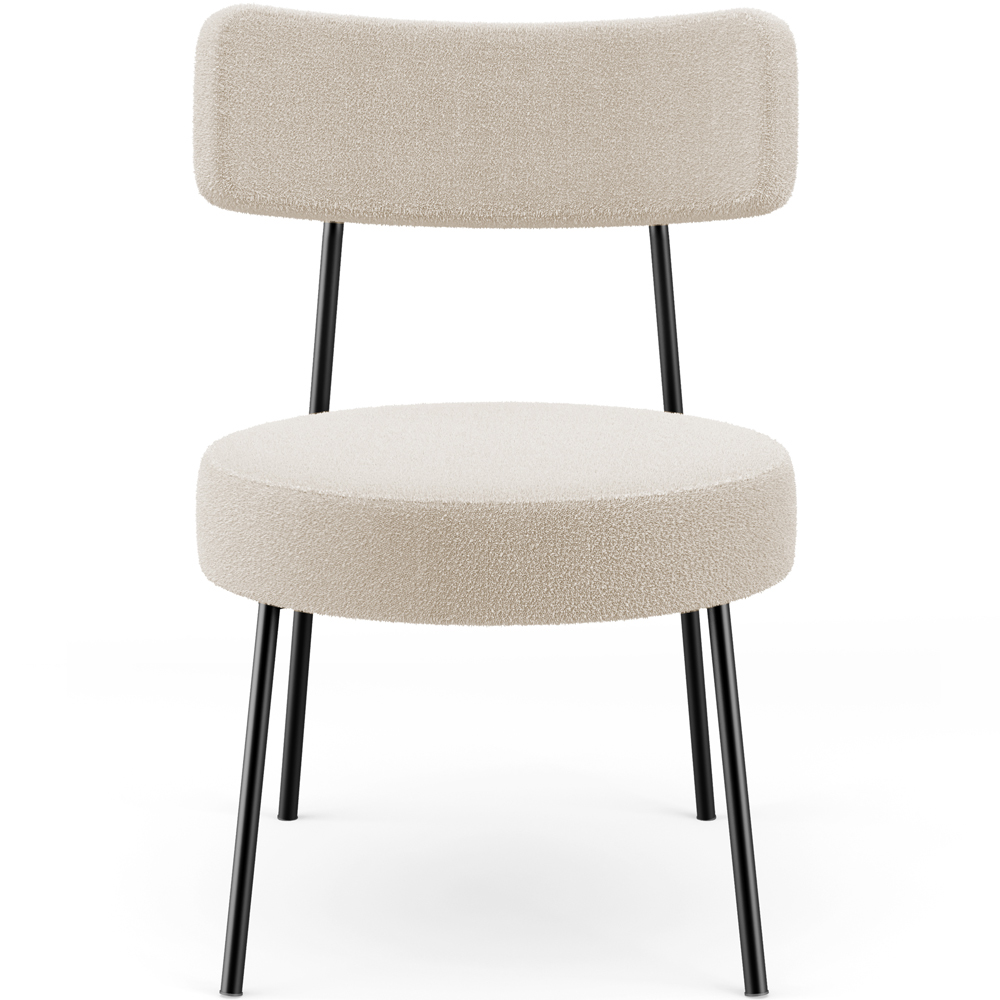 Kit 02 Poltronas Decorativas Para Sala De Estar Base Fixa Londres L02 Bouclê Creme - Lyam