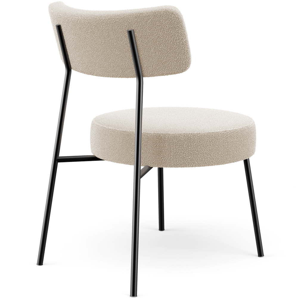 Kit 02 Poltronas Decorativas Para Sala De Estar Base Fixa Londres L02 Bouclê Creme - Lyam