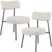 Kit 02 Poltronas Decorativas Para Sala De Estar Base Fixa Londres L02 Bouclê Cru - Lyam