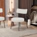 Kit 02 Poltronas Decorativas Para Sala De Estar Base Fixa Londres L02 Bouclê Cru - Lyam