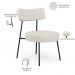 Kit 02 Poltronas Decorativas Para Sala De Estar Base Fixa Londres L02 Bouclê Cru - Lyam