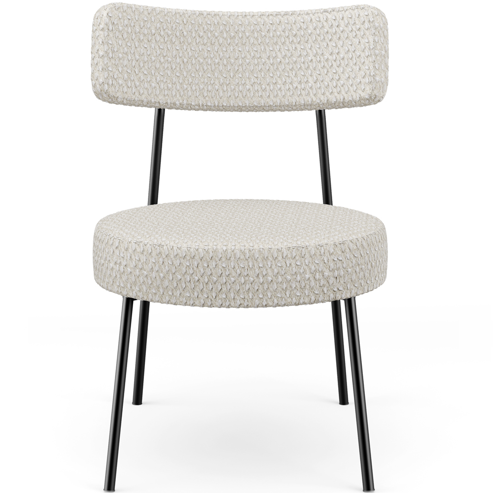 Kit 02 Poltronas Decorativas Para Sala De Estar Base Fixa Londres L02 Bouclê Cru - Lyam