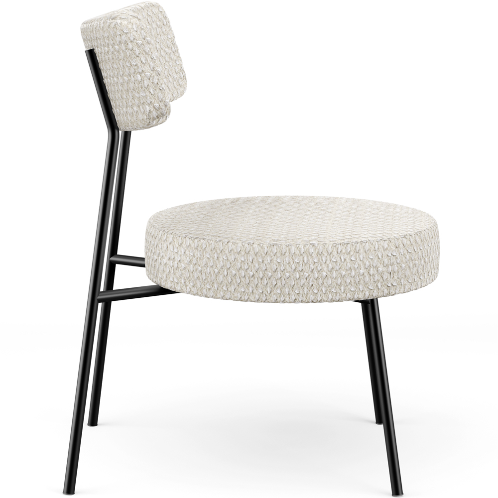 Kit 02 Poltronas Decorativas Para Sala De Estar Base Fixa Londres L02 Bouclê Cru - Lyam