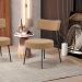 Kit 02 Poltronas Decorativas Para Sala De Estar Base Fixa Londres L02 Bouclê Mostarda - Lyam
