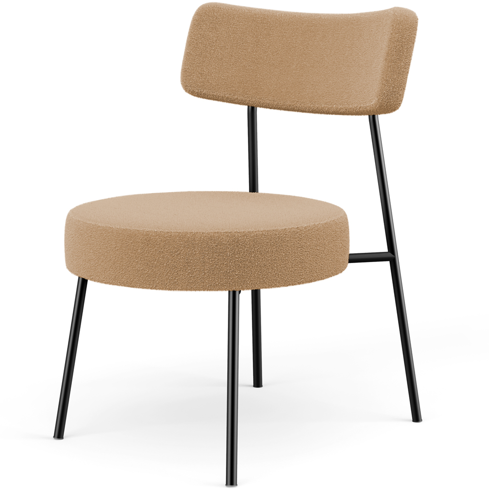 Kit 02 Poltronas Decorativas Para Sala De Estar Base Fixa Londres L02 Bouclê Mostarda - Lyam