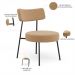 Kit 02 Poltronas Decorativas Para Sala De Estar Base Fixa Londres L02 Bouclê Mostarda - Lyam