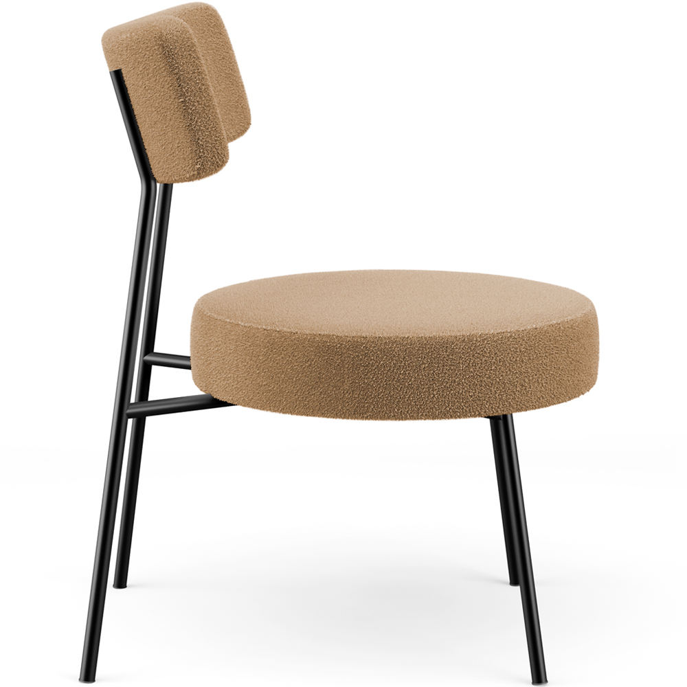 Kit 02 Poltronas Decorativas Para Sala De Estar Base Fixa Londres L02 Bouclê Mostarda - Lyam