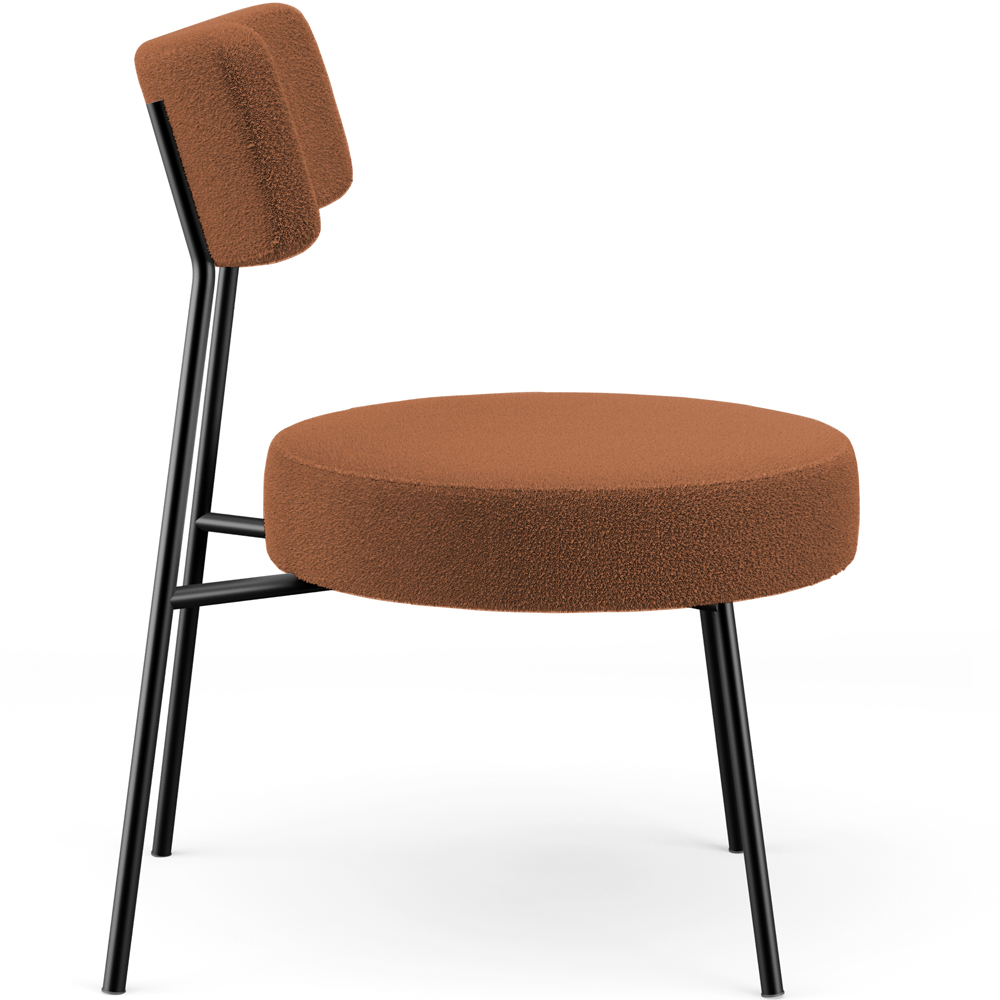 Kit 02 Poltronas Decorativas Para Sala De Estar Base Fixa Londres L02 Bouclê Terracota - Lyam