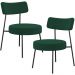 Kit 02 Poltronas Decorativas Para Sala De Estar Base Fixa Londres L02 Bouclê Verde - Lyam
