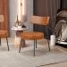 Kit 02 Poltronas Decorativas Para Sala De Estar Base Fixa Londres L02 Couríssimo Camel - Lyam
