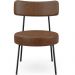 Kit 02 Poltronas Decorativas Para Sala De Estar Base Fixa Londres L02 Couríssimo Marrom - Lyam