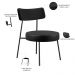 Kit 02 Poltronas Decorativas Para Sala De Estar Base Fixa Londres L02 Couríssimo Preto - Lyam Decor