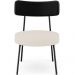 Kit 02 Poltronas Decorativas Para Sala De Estar Base Fixa Londres L02 Couríssimo Preto Linho Bege - Lyam