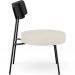 Kit 02 Poltronas Decorativas Para Sala De Estar Base Fixa Londres L02 Couríssimo Preto Linho Bege - Lyam