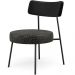 Kit 02 Poltronas Decorativas Para Sala De Estar Base Fixa Londres L02 Couríssimo Preto Linho Chumbo - Lyam