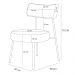 Kit 02 Poltronas Decorativas Para Sala De Estar Base Fixa Londres L02 Couríssimo Preto Linho Chumbo - Lyam