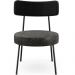 Kit 02 Poltronas Decorativas Para Sala De Estar Base Fixa Londres L02 Couríssimo Preto Linho Chumbo - Lyam