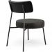 Kit 02 Poltronas Decorativas Para Sala De Estar Base Fixa Londres L02 Couríssimo Preto Linho Chumbo - Lyam