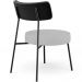 Kit 02 Poltronas Decorativas Para Sala De Estar Base Fixa Londres L02 Couríssimo Preto Linho Cinza - Lyam