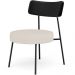 Kit 02 Poltronas Decorativas Para Sala De Estar Base Fixa Londres L02 Couríssimo Preto Linho Cru - Lyam