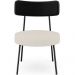 Kit 02 Poltronas Decorativas Para Sala De Estar Base Fixa Londres L02 Couríssimo Preto Linho Cru - Lyam