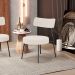 Kit 02 Poltronas Decorativas Para Sala De Estar Base Fixa Londres L02 Linho Bege - Lyam