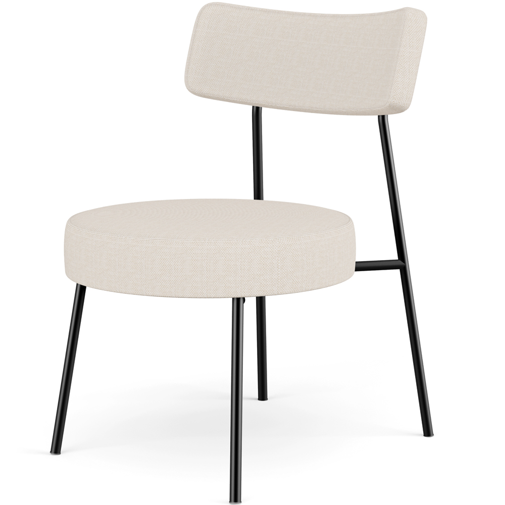 Kit 02 Poltronas Decorativas Para Sala De Estar Base Fixa Londres L02 Linho Bege - Lyam